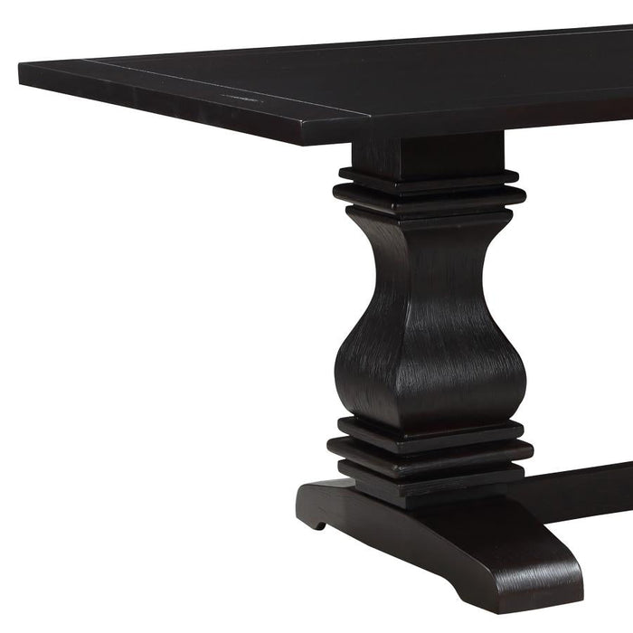 Parkins Double Pedestal Dining Table - Rustic Espresso