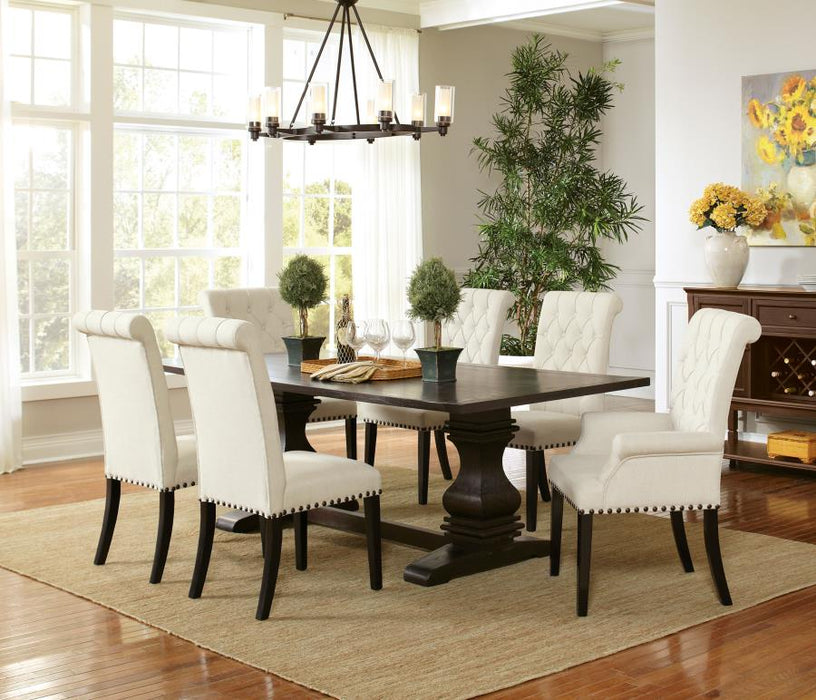 Parkins Double Pedestal Dining Table - Rustic Espresso