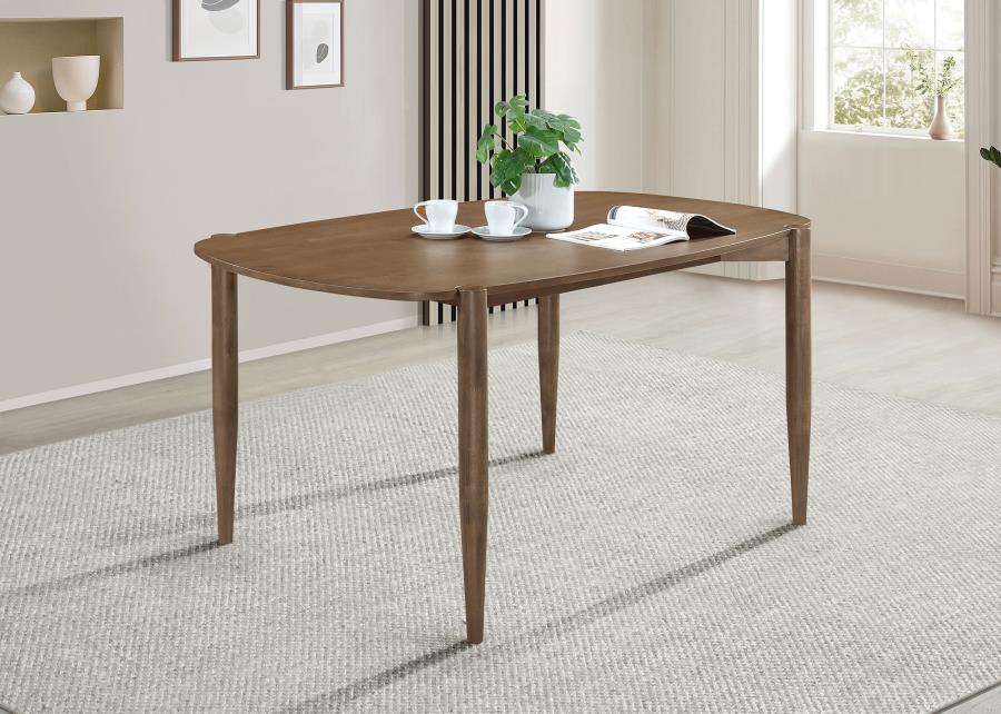 Dortch Mid Modern Dining Table - Walnut Finish