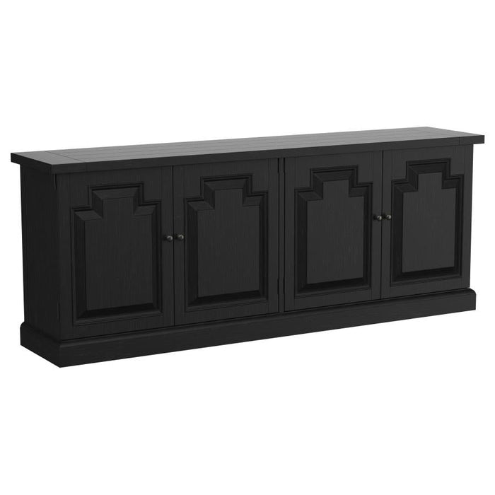 Florence 4 Door 90" Sideboard - Distressed Black
