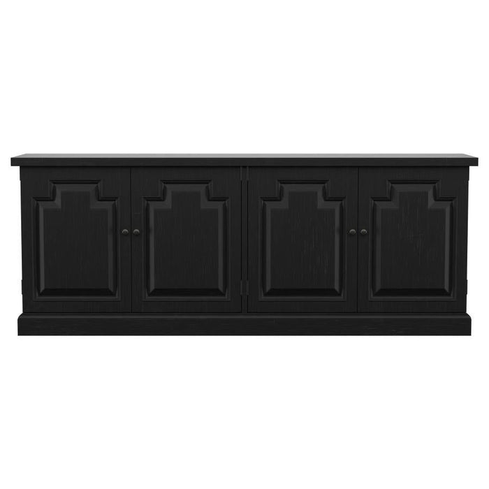 Florence 4 Door 90" Sideboard - Distressed Black