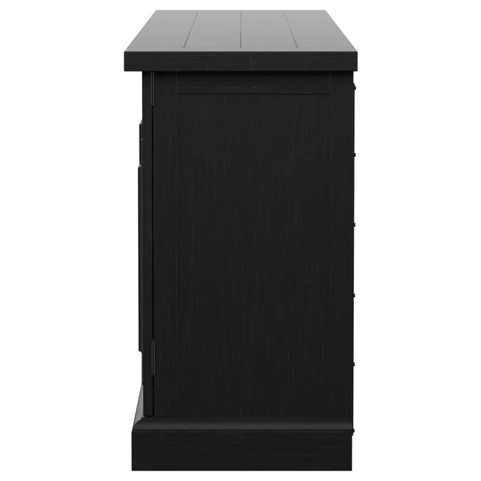 Florence 4 Door 90" Sideboard - Distressed Black