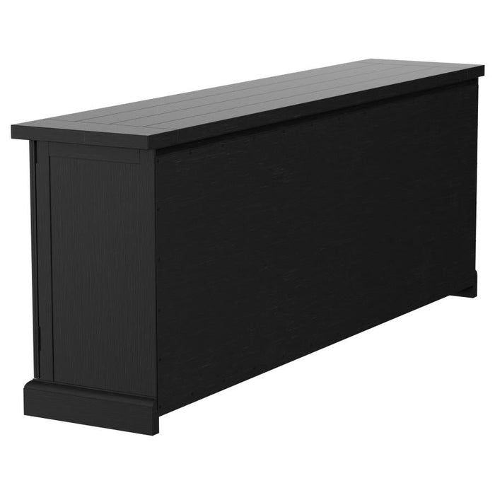 Florence 4 Door 90" Sideboard - Distressed Black