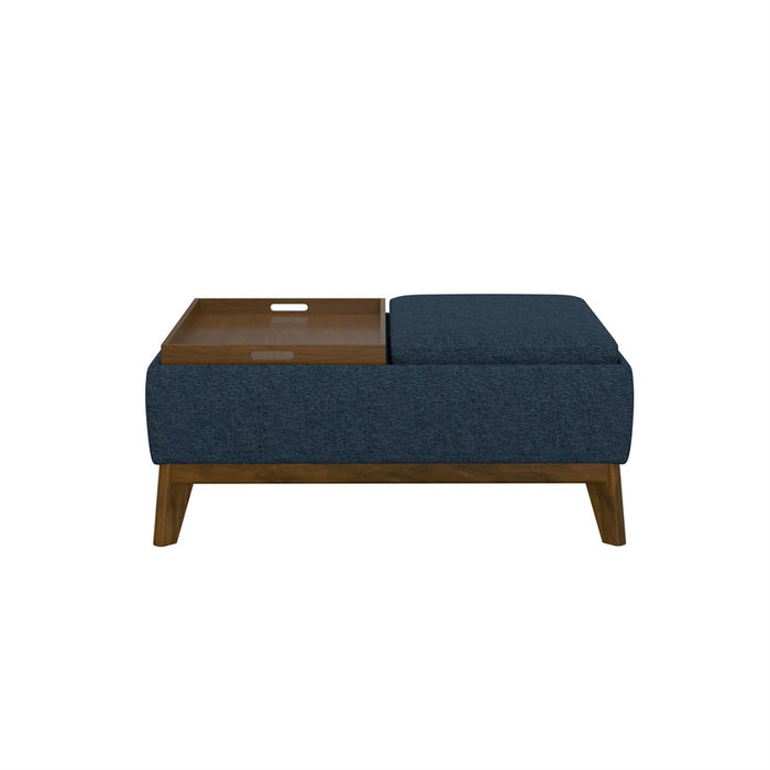 Aria 4 Pc Navy Blue Living Set - Sofa, Love, Chair, Cocktail Otto