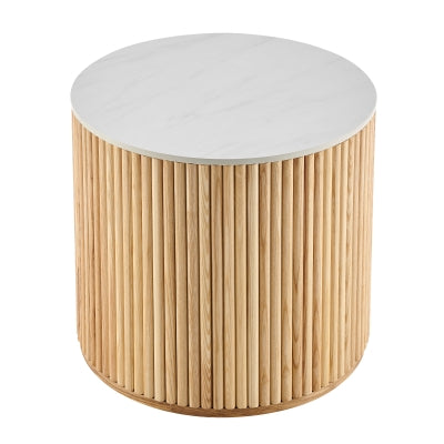 Ingrid Round End Table - Natural