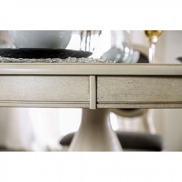 Kathryn 48" Round Pedestal Dining Table - Antique White