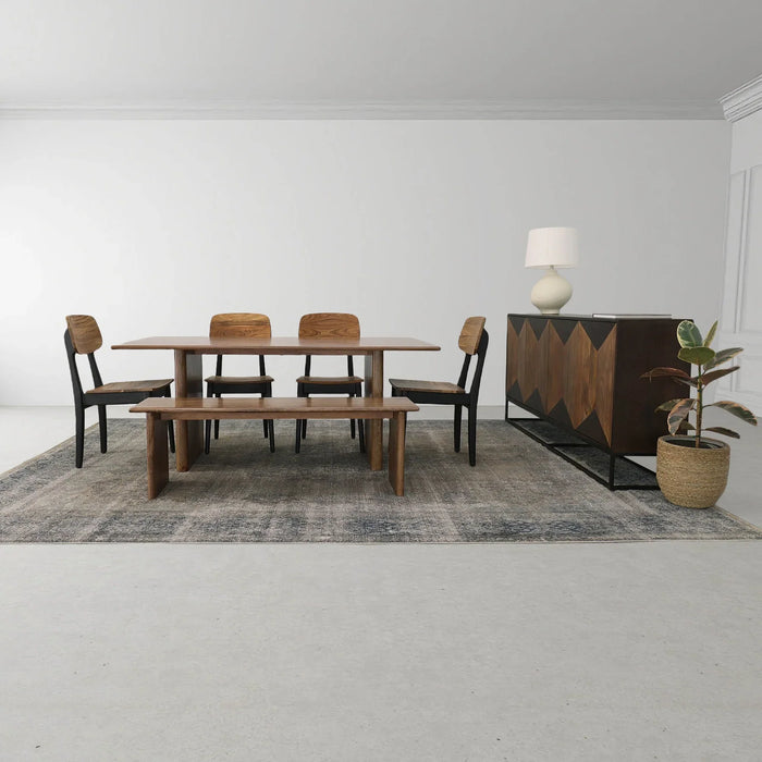 Teak Dining Chair - Black/Teak