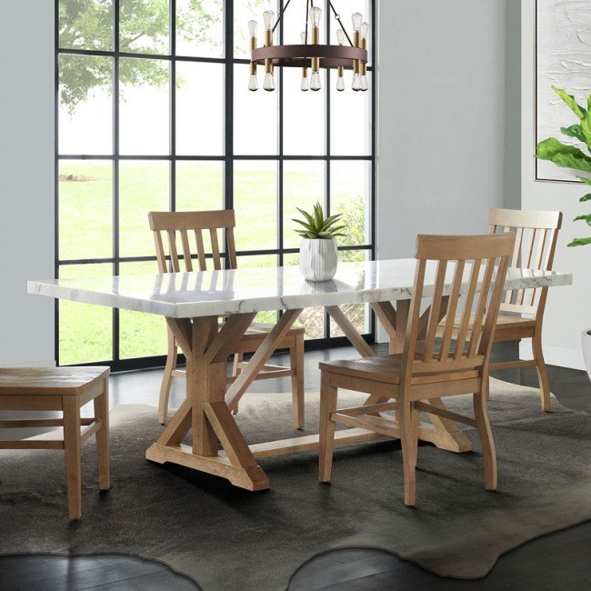 Lakeview Marble Top Rectangular Dining Table