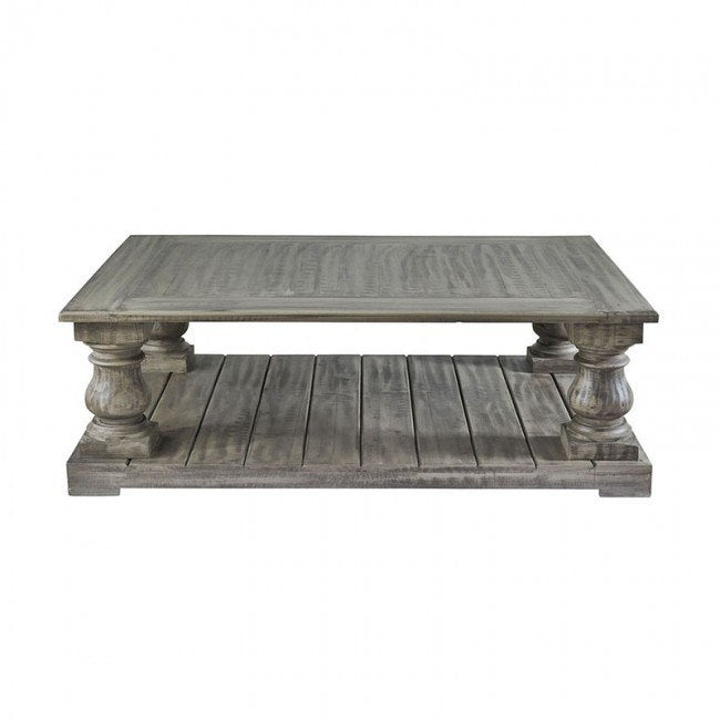 Ivan Four Pedestal Coffee Table - Smoke Grey