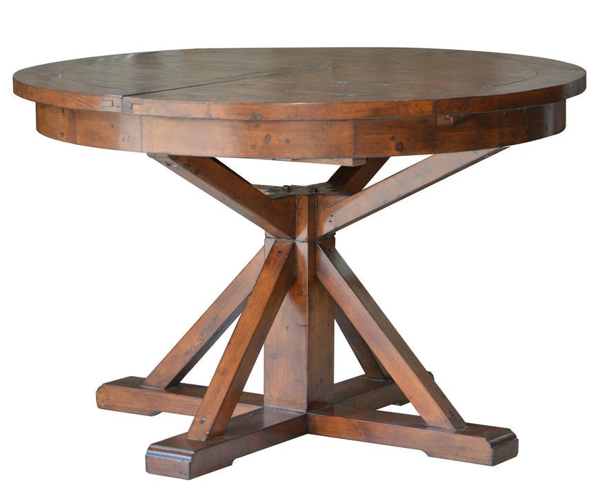 Irish Coast 47" Round Pedestal Dining Table w/Butterfly Extension