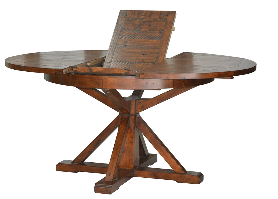 Irish Coast 47" Round Pedestal Dining Table w/Butterfly Extension
