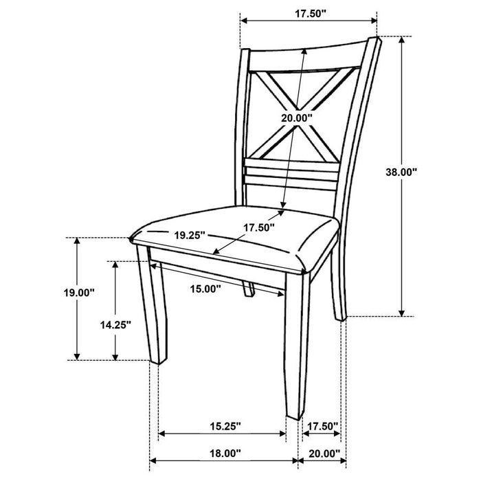 Hollis X Back Dining Chair - White/Natural