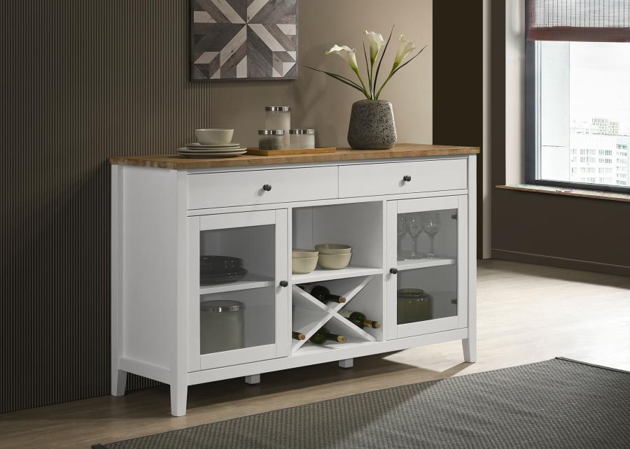 Hollis Sideboard - White & Natural