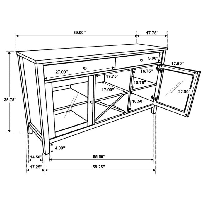 Hollis Sideboard - White & Natural