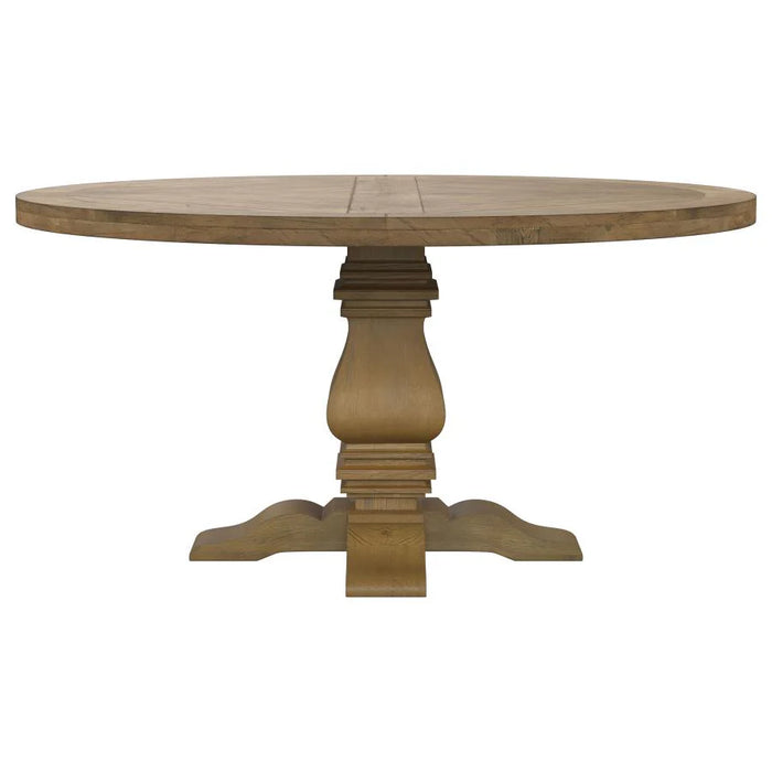 Florence 60" Round Solid Wood Dining Table - Rustic Honey