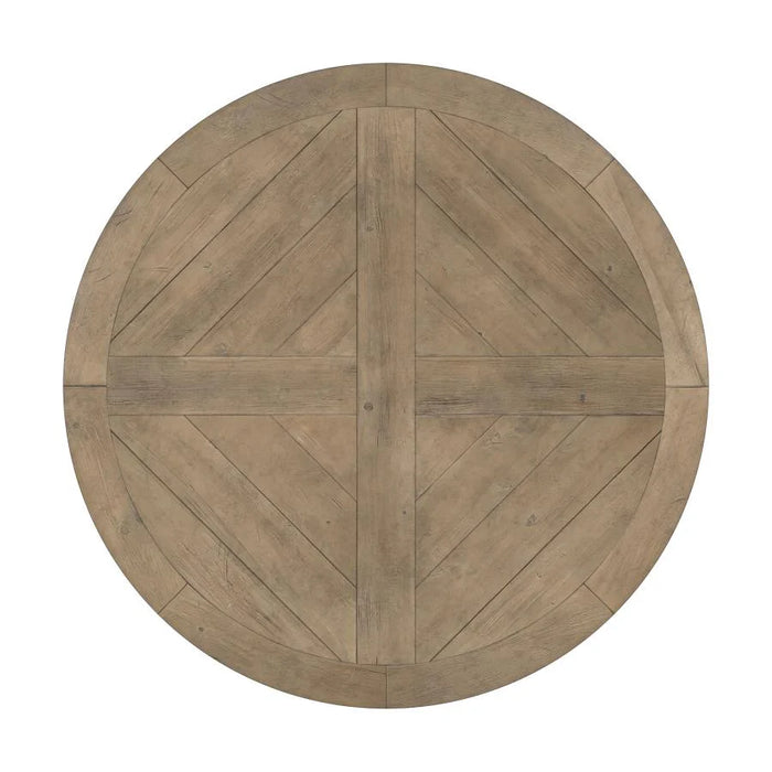 Florence 60" Round Solid Wood Dining Table - Rustic Honey