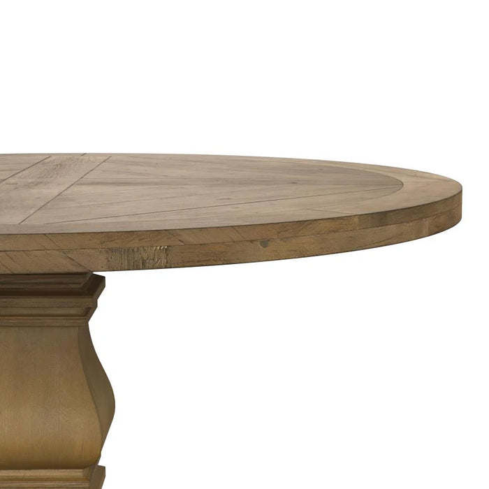Florence 60" Round Solid Wood Dining Table - Rustic Honey