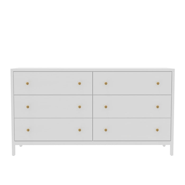 Avery Collection Dresser - Coconut Milk White