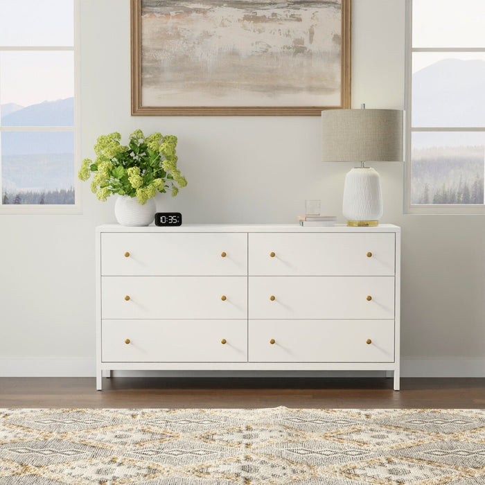 Avery Collection Dresser - Coconut Milk White
