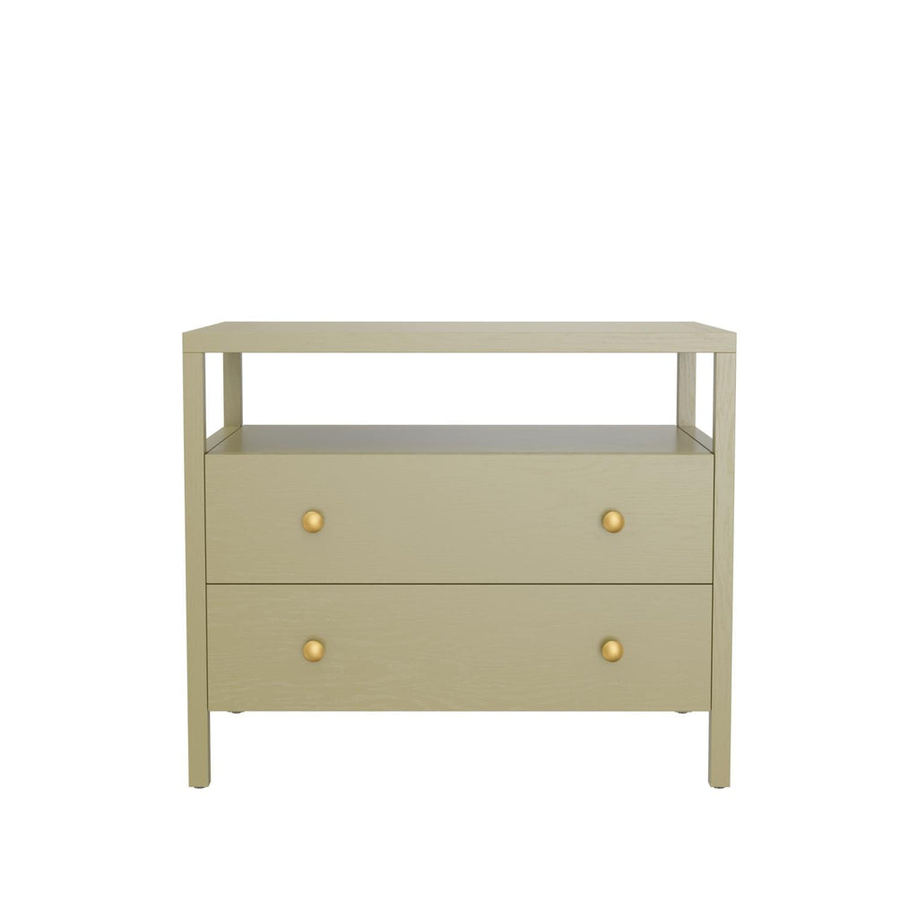 トールペイント「Table Collection」 Round velvet bedside table, in gray color, with sintered