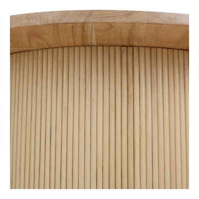 Kiefer Rattan Coffee Table w/ Wood Top - Natural