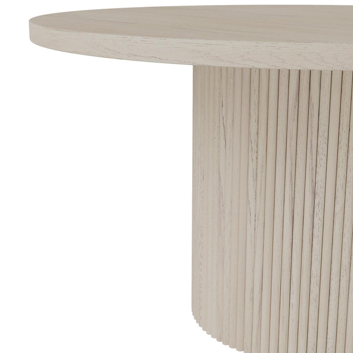 Reba 54" Round Pedestal Dining Table - Natural Whitewash