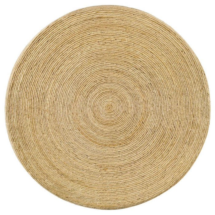 Artina Woven Rattan Round Coffee Table - Natural Brown