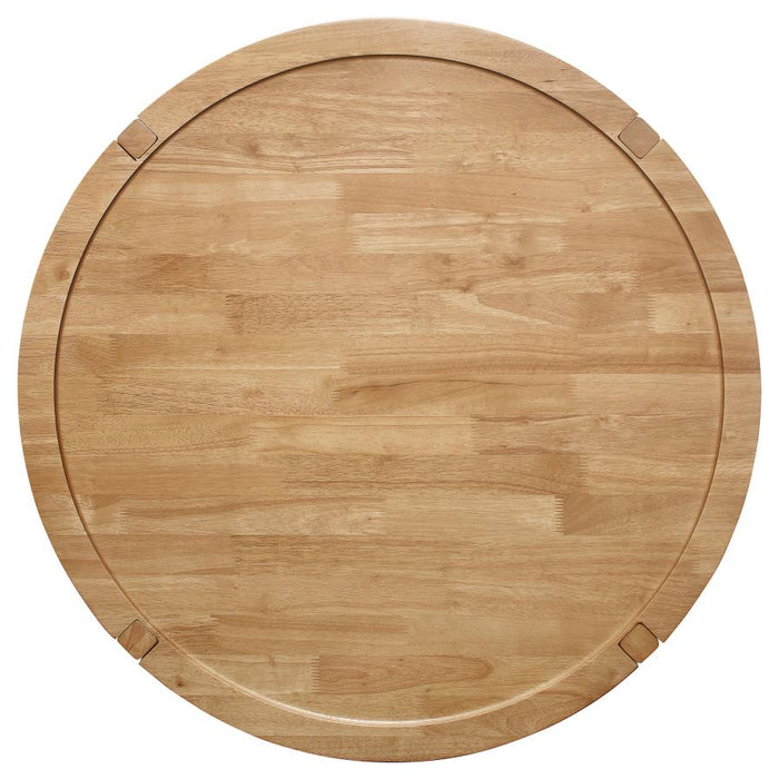 Camillo Round Solid Wood Coffee Table - Maple Brown