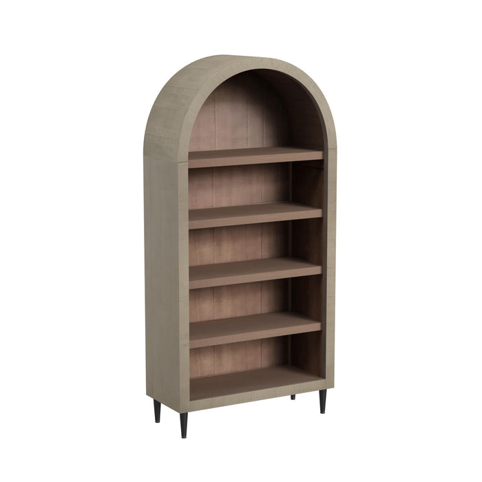 Calliope Arched Top Wood Bookcase - Natural