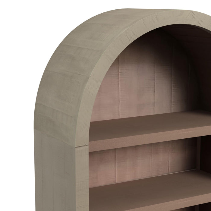 Calliope Arched Top Wood Bookcase - Natural