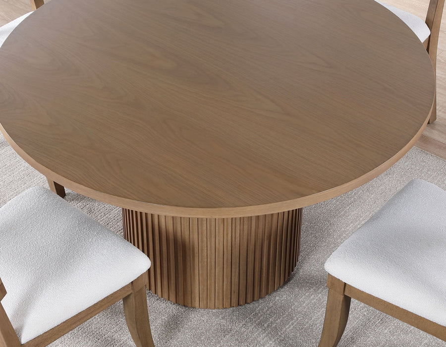Colvin 52" Round Dining Table - Toffee