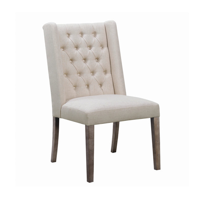Bexley Beige Tufted Side Chair