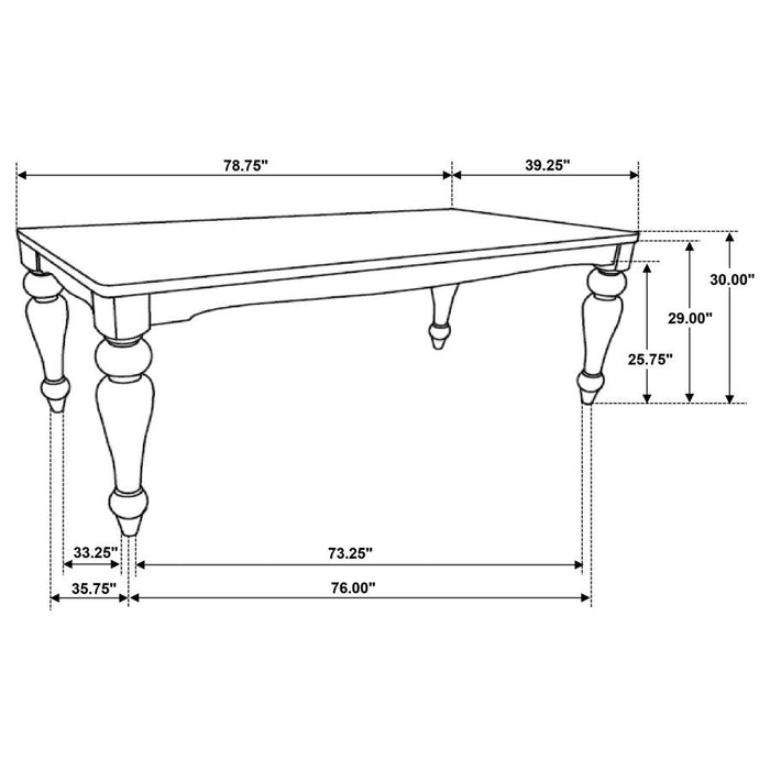 Bridget Collection Rectangular Dining Table