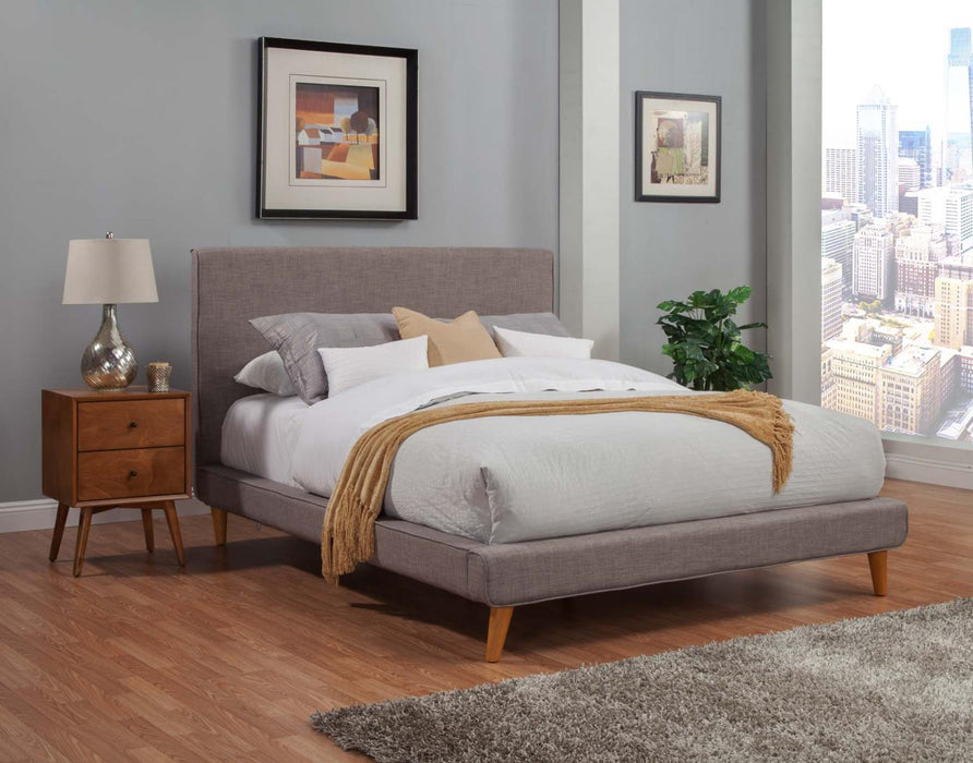 Britney Upholstered Platform Bed - Dark Gray