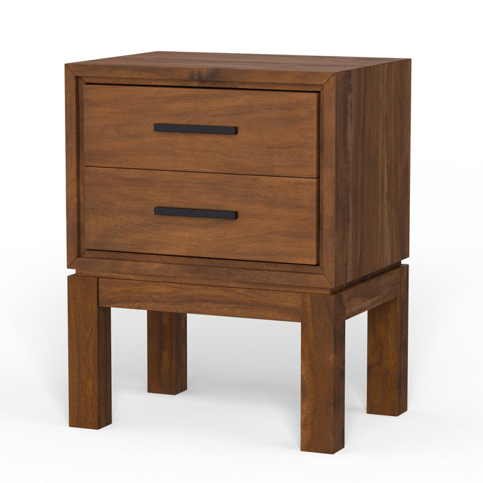 Nova Two Drawer Nightstand - Honey Maple