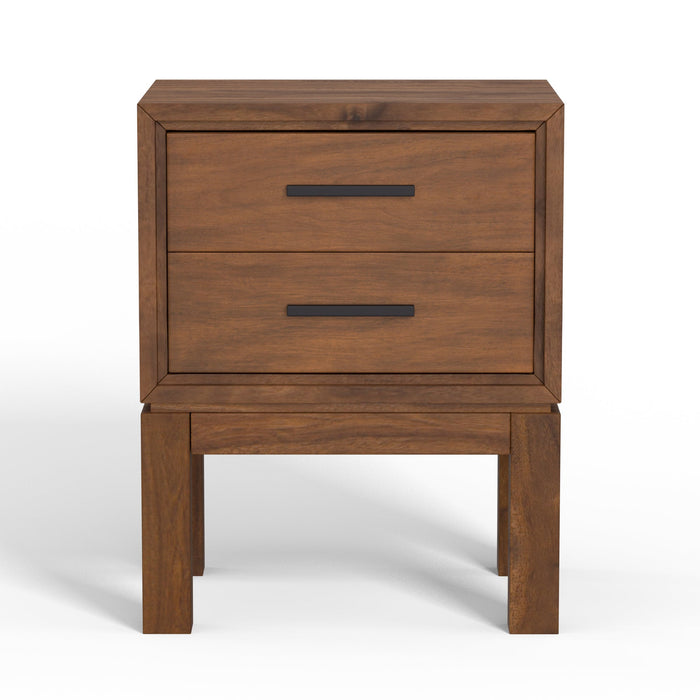 Nova Two Drawer Nightstand - Honey Maple