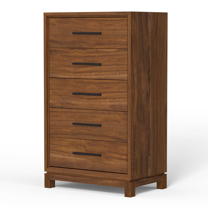 Nova Five Drawer Chest - Honey Maple