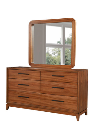 Nova Six Drawer Dresser - Honey Maple