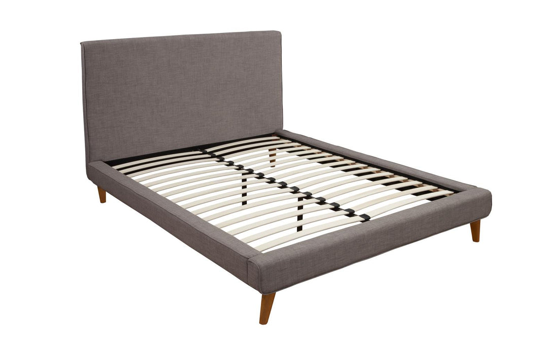 Britney Upholstered Platform Bed - Dark Gray