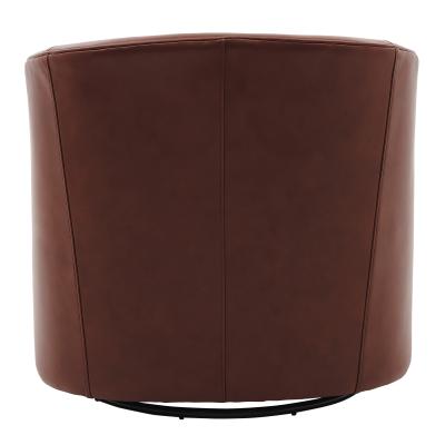 Walsh Top Grain Leather Swivel Chair - Brown