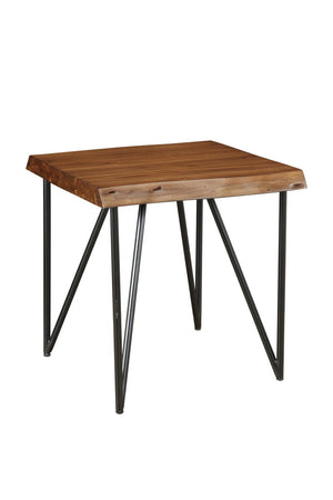 Live Edge End Table - Light Walnut