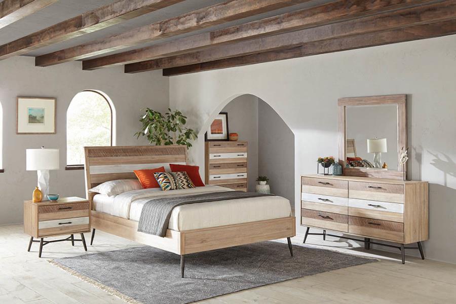 Marlow Collection Rustic Plank Bed