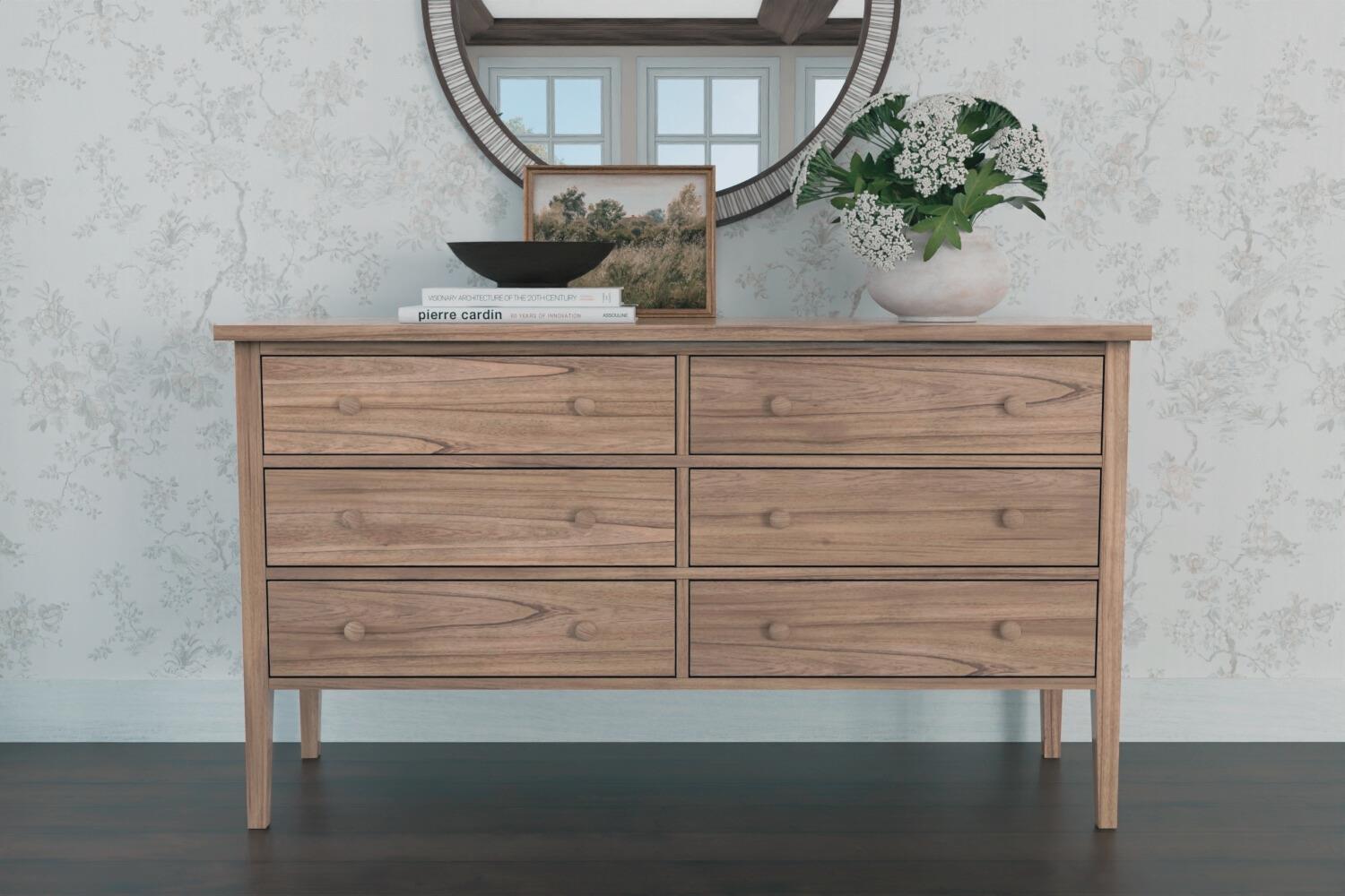 Palmer Collection Six Drawer Dresser - Natural