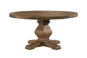 Kensington 60" Round Solid Wood Dining Table - Reclaimed Natural