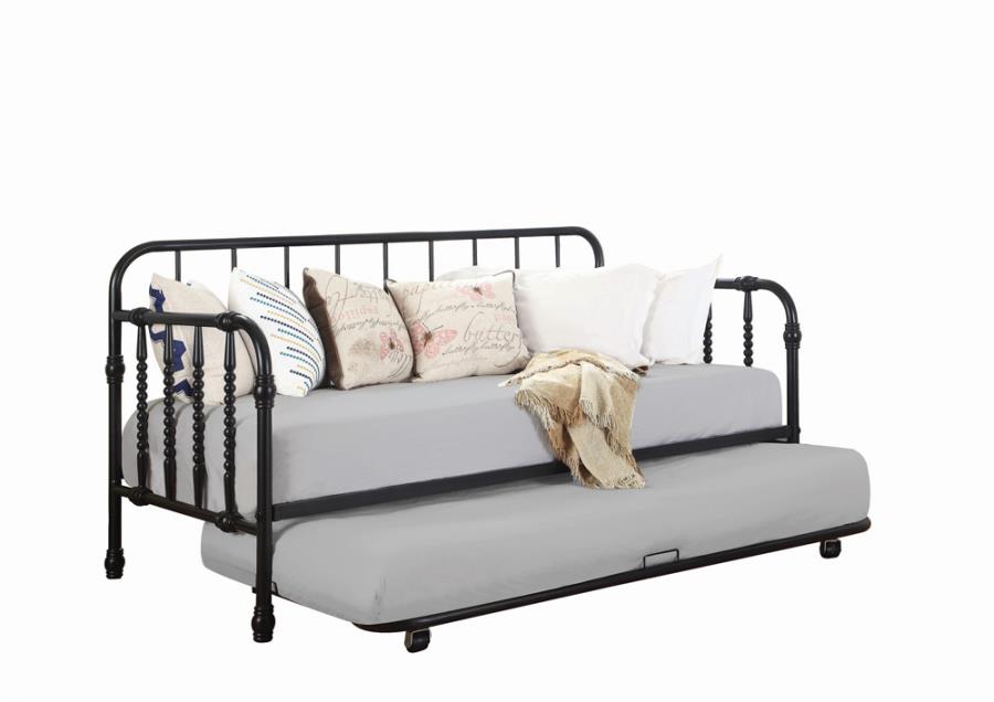 Marina Metal Daybed w/Trundle - Black