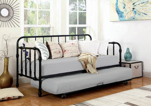 Marina Metal Daybed w/Trundle - Black