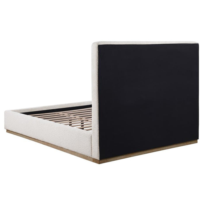 Knox Upholstered Platform Bed - Cream