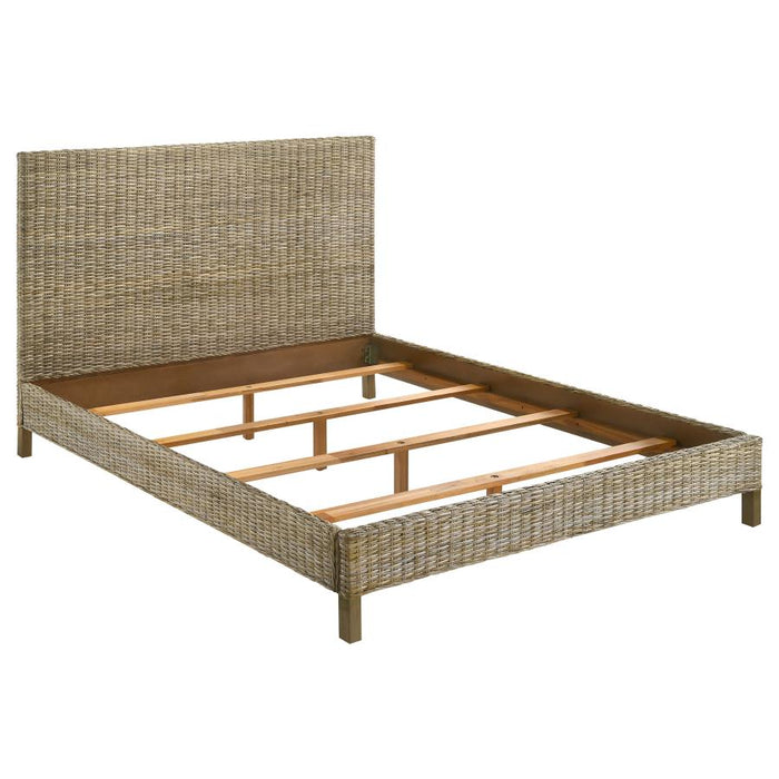 Zyla Woven Rattan Panel Bed