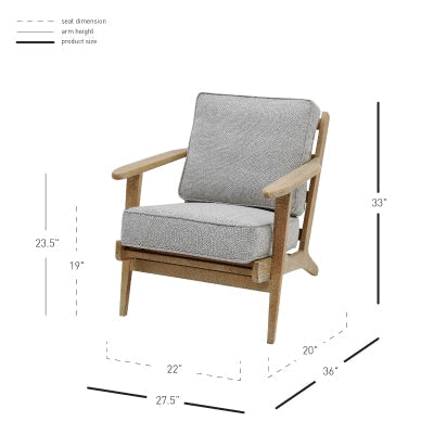 Albert Arm Chair - Gray