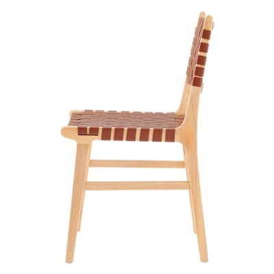 Marco Modern Woven Dining Chair - Natural/Brown